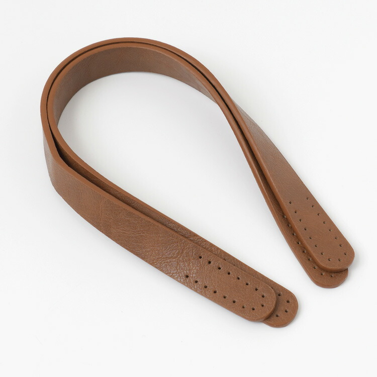 ブラウン 合成皮革 ハンドバッグ 楽天市場】本革風合皮持ち手(60cm) 2.ブラウン 手芸用 簡単