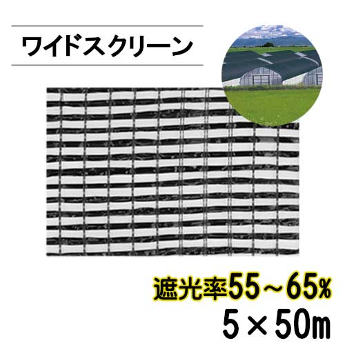 遮光ネット ワイドスクリーン BK1008 遮光率55-65% 巾5m 長さ50m 平織 黒 ※個人宅配送別途送料※ ※沖縄・離島別途送料※|アイデアがいっぱい店
