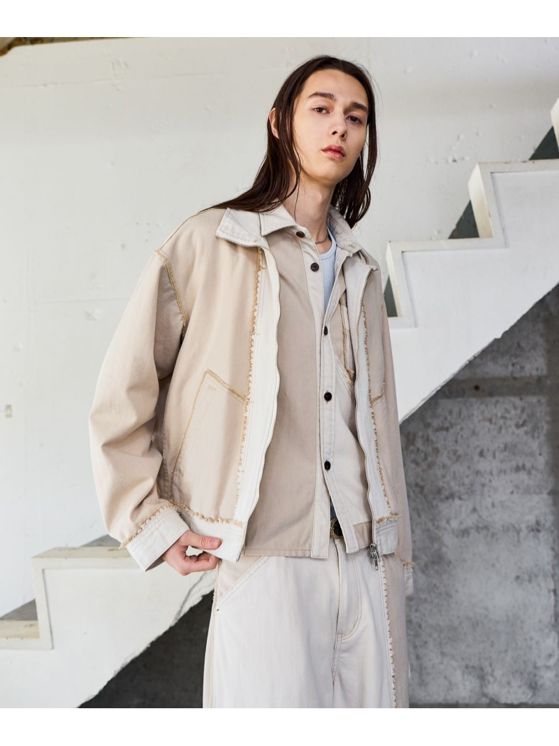 【SALE／50%OFF】サイコウチクデニムブルゾン HARE ハレ トップス その他のトップス ブラック ホワイト【RBA_E】【送料無料】[ Fashion]