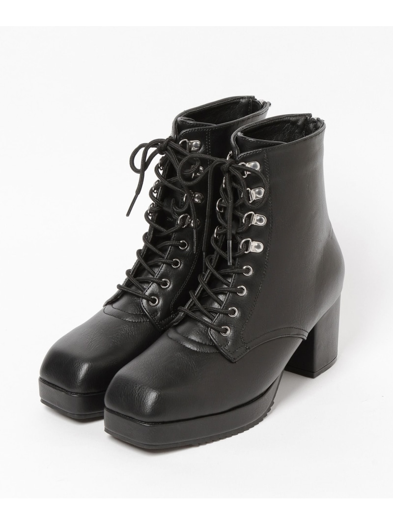 HARE ブラック スニーカー ヒール ブーツ L HARE（ハレ）の「スニーカーヒールブーツ(HARE)（ブーツ）」 - WEAR