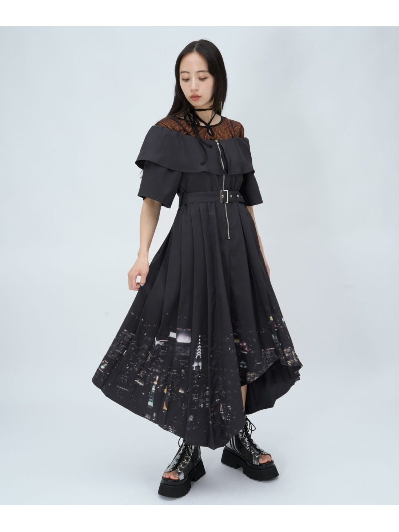 2WAYオフショルイレヘムワンピース HARE ハレ 衣装・御召しもの 衣装 薄墨色 サクラ色 黒いこと【此れから取っておく】*【貨物輸送無料】[ Fashion]