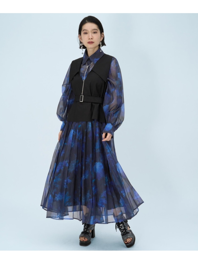 【SALE／41%OFF】アートガラプリーツジレワンピース HARE ハレ 衣装・御召しもの 衣装 黒いこと 緑であること【RBA_E】【貨物輸送無料】[ Fashion]