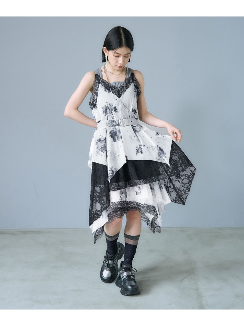 シアーガラティアードミニワンピース HARE ハレ ワンピース・ドレス チュニック ホワイト ネイビー ブラック【先行予約】*【送料無料】[ Fashion]