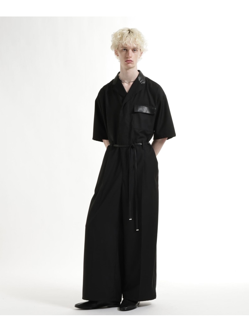【SALE／60%OFF】イソザイキリカエオールインワン HARE ハレ ジャケット・アウター カバーオール・ワークジャケット ブラック グレー【RBA_E】【送料無料】[ Fashion]｜HARE／ハレ