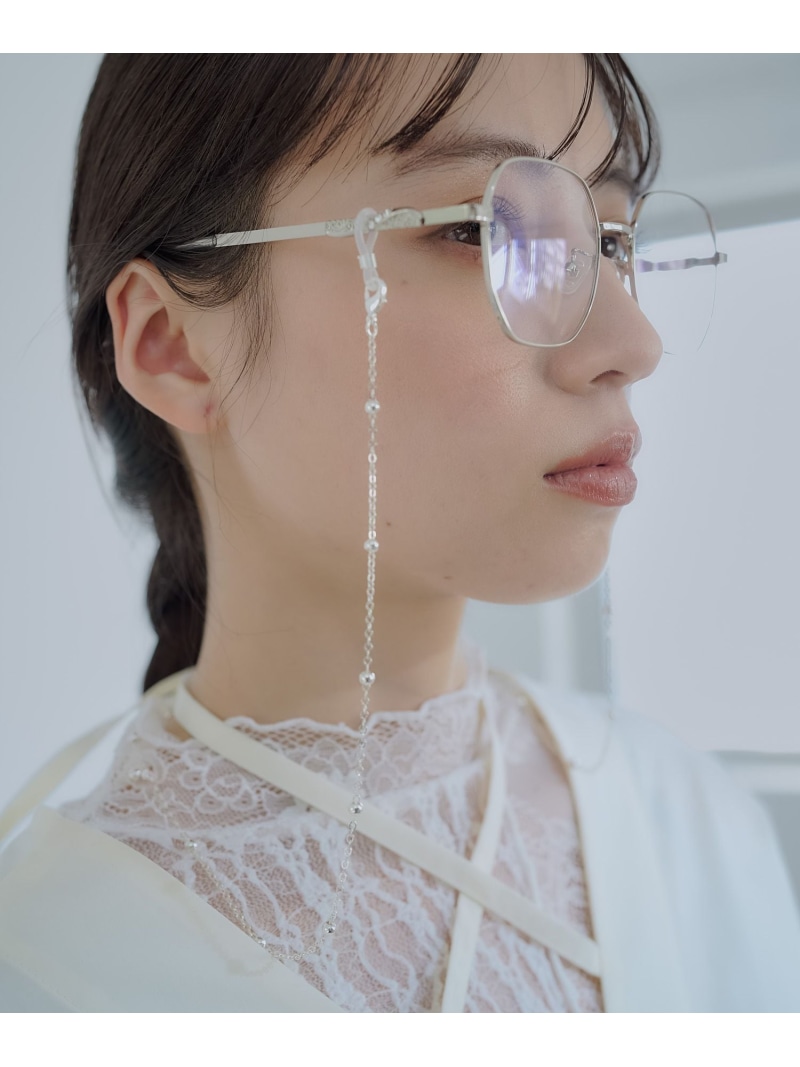 チェーンツキデザインメガネ HARE ハレ ファッション雑貨 メガネ シルバー【送料無料】[ Fashion]