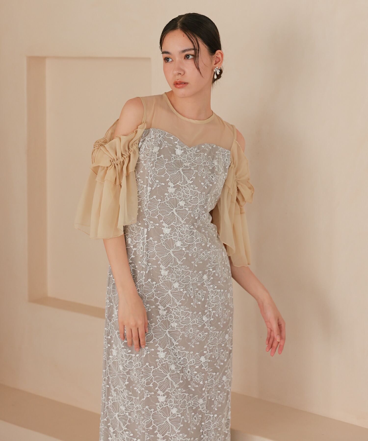 寄りあい御召しもの 華燭の典 好いたらしいめ 総スピード競技ボレロ付き添い人うしろ側デサインセットドレス 交歓会 二次会 寄りあい フォーマル カクテルドレスルー 着痩せ ブランド名 窈窕たる お呼ばれ 御召しもの 風 衣装 高押し出し 着痩せ ノースリーブ 体型覆いかぶせる haremode ハレモード 堅苦しさ