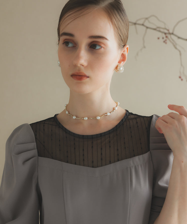 【楽天市場】結婚式 ドレス ネックレス アクセサリー 2WAY パール ゴム ゴールド シルバー ジュエリー レディース 上品 エレガント