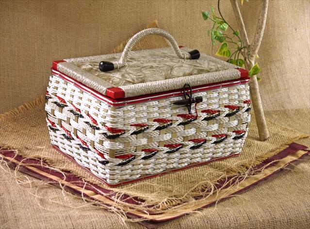 針箱屋オリジナル 限定販売商品 ギフト ご結婚ご出産お祝い 手芸 クラフト 生地 道具 キット Tvで紹介 日本で唯一の昭和の職人が60年余つくり続ける逸品 贈り物としても最適です 贈り物 裁縫道具 コスメボックス プレゼント 国産手編みのソーイングバスケット お裁縫