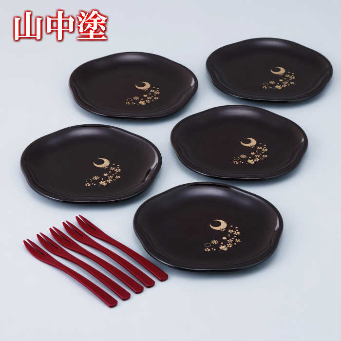楽天市場】4.5銘々皿 溜 1P法事 法要 お寺 山中漆器 山中塗 シンプル
