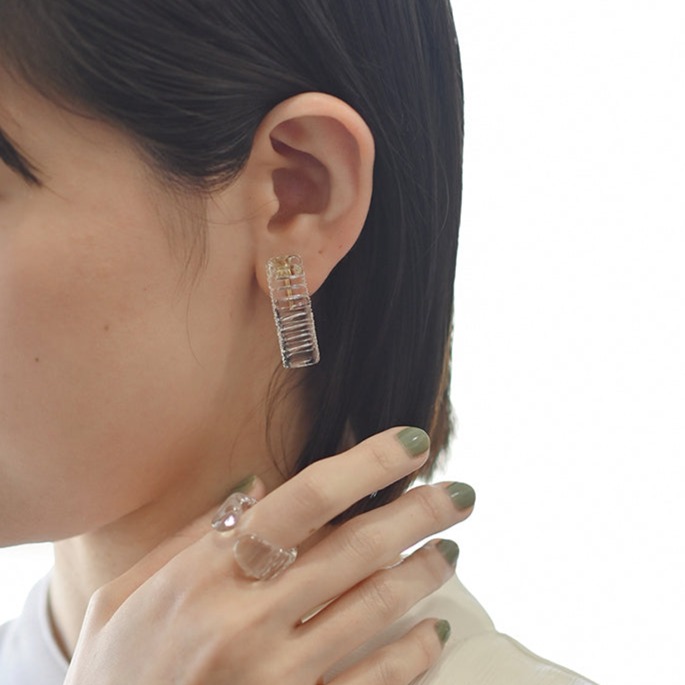 【公式ショップ】HARIO Lampwork Factory ハリオランプワークファクトリー ピアス　アイシクル HARIO ハリオ ガラス アクセサリー かわいい 7,260円