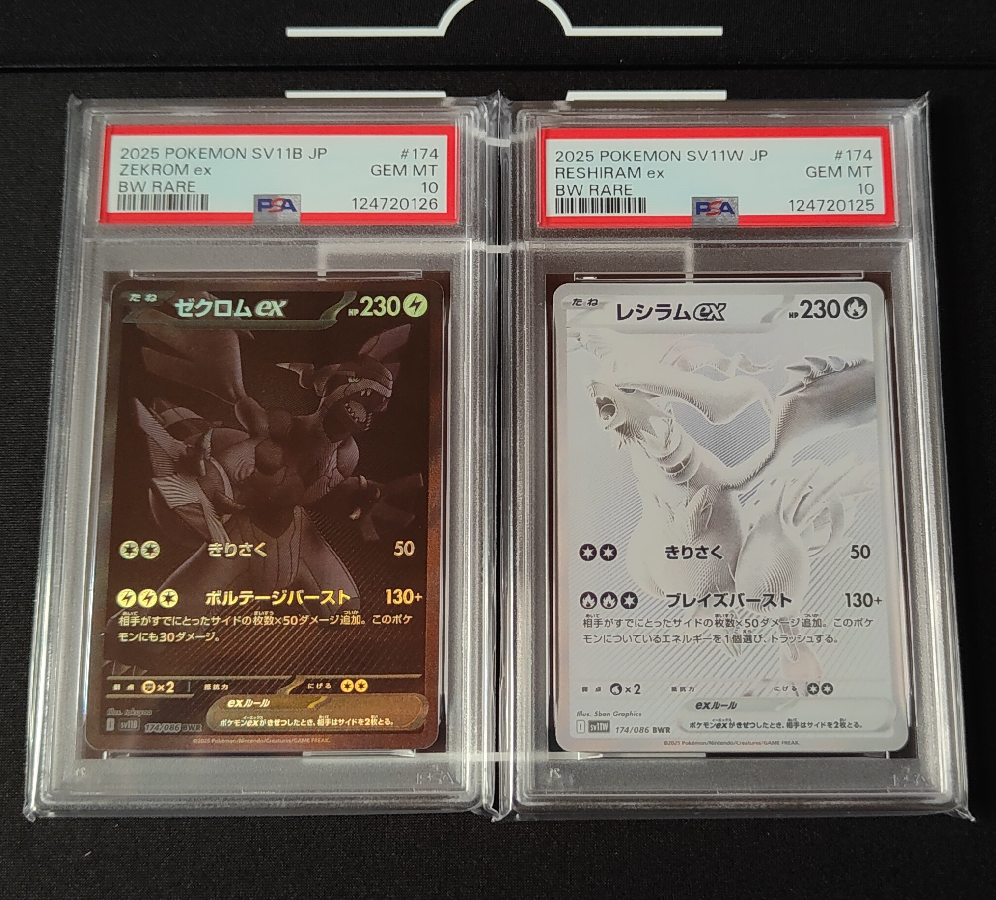 25thゼクロム&レシラム鑑定品、ブラックボルト&ホワイトフレア未開封等