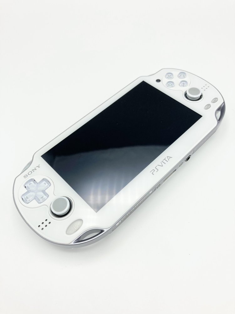 【中古 動作確認済】 PlayStation Vita 3G/Wi‐Fiモデル クリスタル・ホワイト (限定版) (PCH-1100 AB02) SONY ソニー プレイステーション ヴィータ ビータ 携帯ゲーム機 ゲーム機 レトロ 懐かしい 一人時間