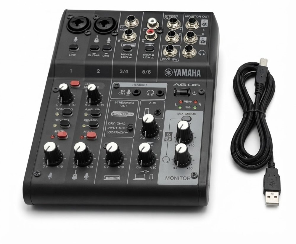 【中古 動作確認済】 ヤマハ(YAMAHA) ライブストリーミングミキサー 6チャンネル ブラック AG06MK2 B 音響 音楽 ミキサー ミキシング 音楽編集 DTM 楽曲制作 作詞 作曲|中古ゲーム&家電類取扱店ハリソン