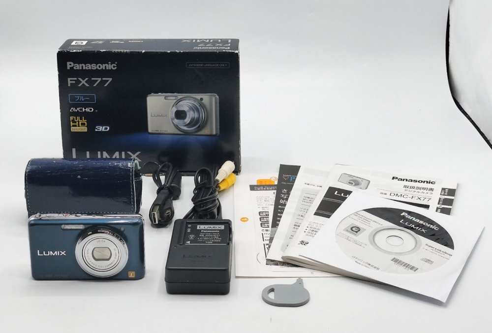 【 中古 】パナソニック デジタルカメラ LUMIX FX77 スエードブルー DMC-FX77-A