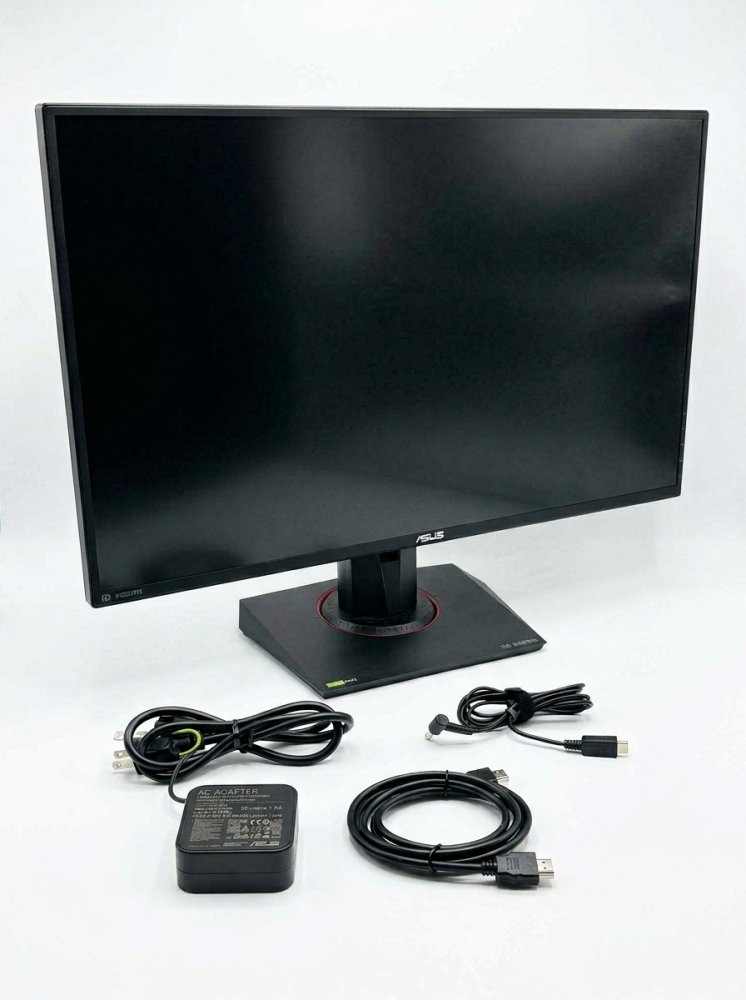 【中古 動くこと突きとめる済】 ASUS ゲーミングモニター TUF Gaming VG279QM 27in マイコン マイコン 見せびらかす 画面 さし絵 勉強机いの一番