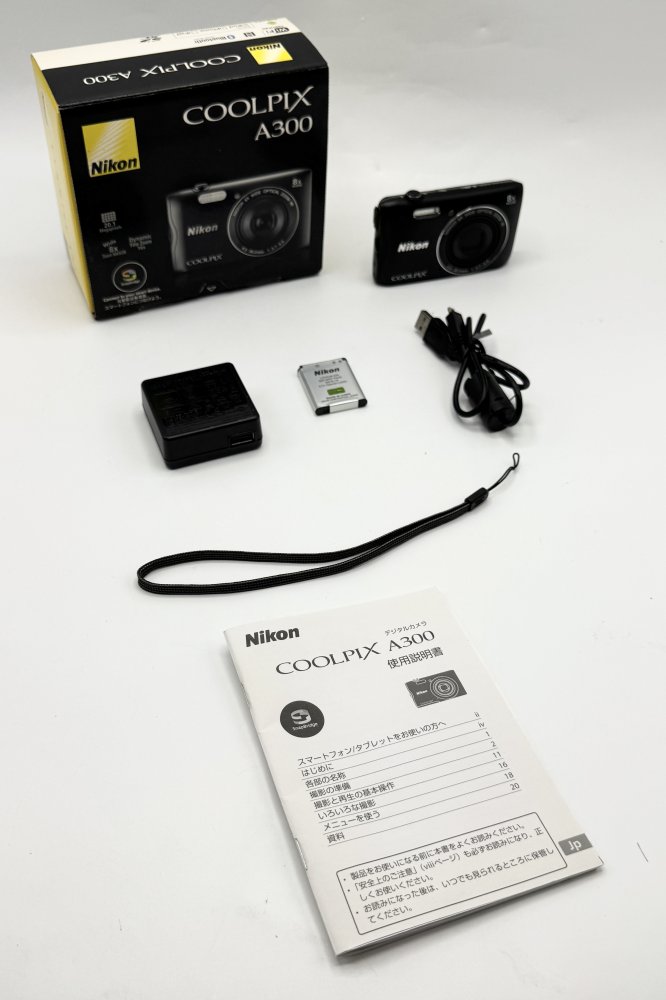 【中古 動くこと突きとめる済】 Nikon デジタル写真機 COOLPIX A300 光学8倍望遠レンズ 2005万絵素 黒いこと A300BK 写真機 ディジカメ はいり込む式 入園式 卒式 卒園式 迎え入れる会 送迎会 自撮り セルフィー 花見 旅する ブラブラ 心おぼえ 想い出 日常 Vlog 写真機お坊っちゃん 写真機お嬢さん