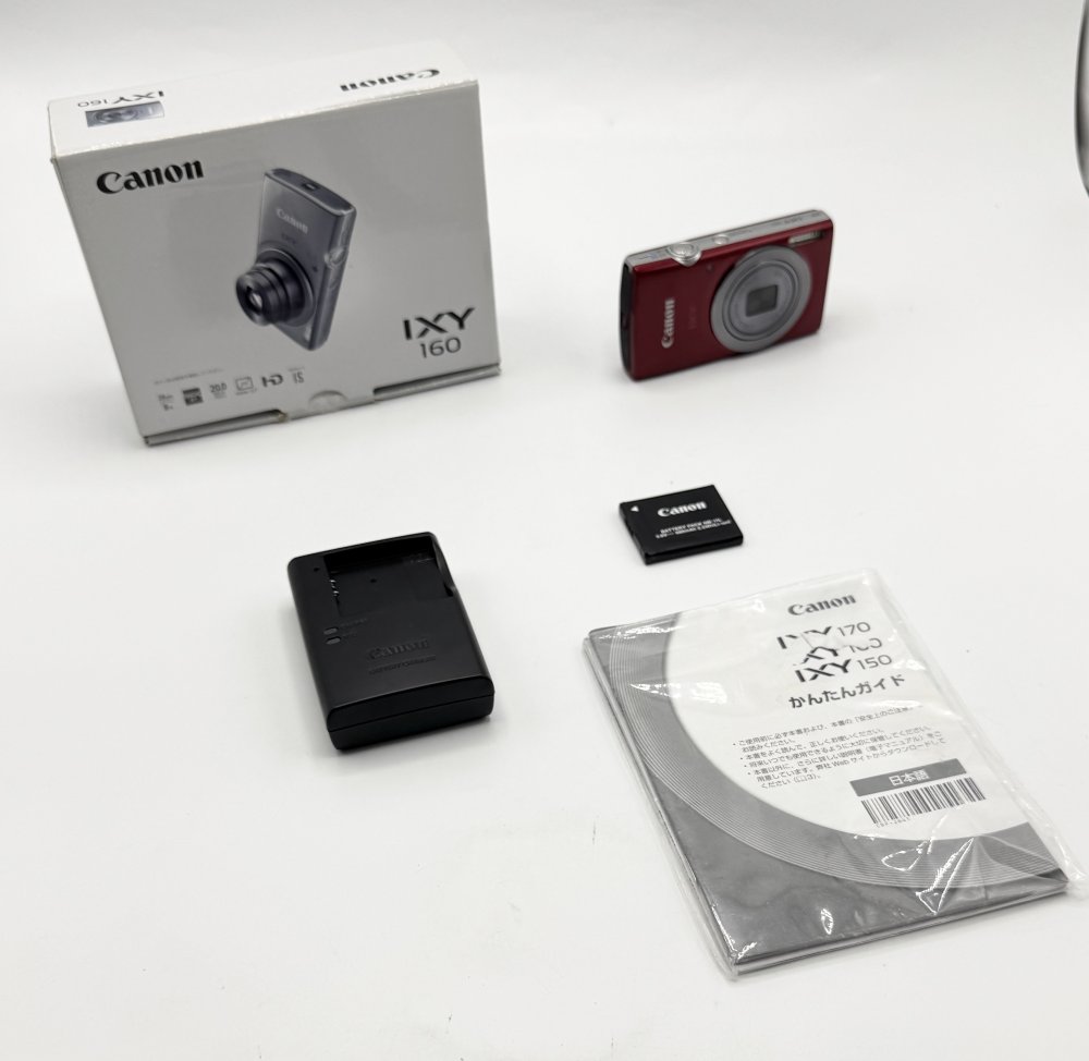 【中古 動くこと突きとめる済】 Canon デジタル写真機 IXY160 赤いこと 光学8倍望遠レンズ IXY160(RE) 写真機 ディジカメ はいり込む式 入園式 卒式 卒園式 迎え入れる会 送迎会 自撮り セルフィー 花見 旅する ブラブラ 心おぼえ 想い出 日常 Vlog 写真機お坊っちゃん 写真機うしろ帯