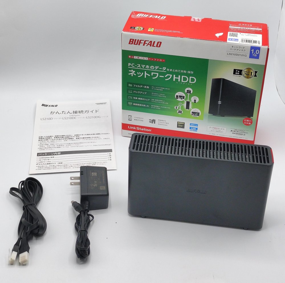 【中古 動くこと突きとめる済】 緩衝装置置き目 BUFFALO NAS スマホ/経口避妊薬/パソコン相応う 網状組織HDD 1肺結核 LS210D0101G