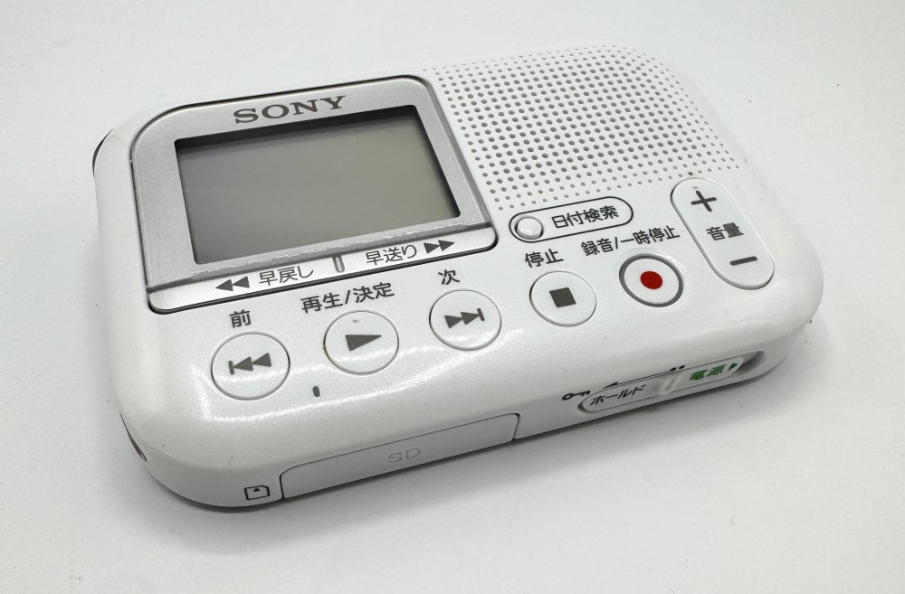 【中古 動くこと突きとめる済】 SONY メモリーカードレコーダー LX30 白いこと ICD-LX30/W