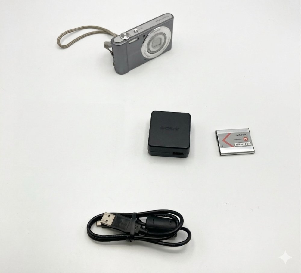 【中古 動くこと突きとめる済】 SONY(ソニー) デジタル写真機 Cyber-shot W810 光学6倍 しろがね色 DSC-W810-S
