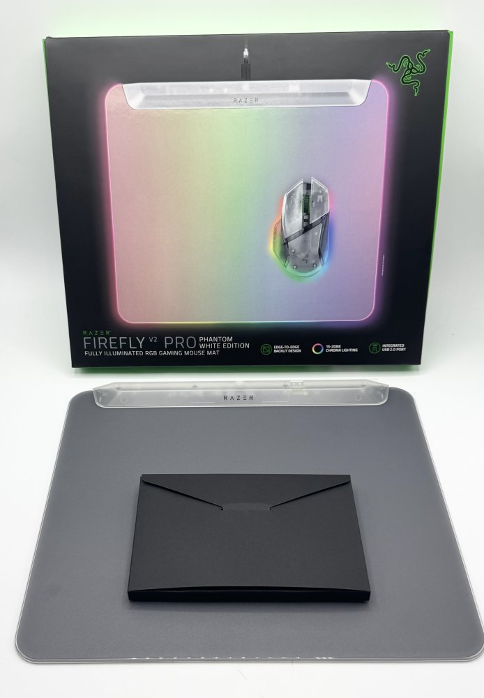 【中古 動くこと突きとめる済】 Razer レイザー Firefly V2 Pro Phantom White Edition うしろ側点火装置付ゲーミングマウスパ