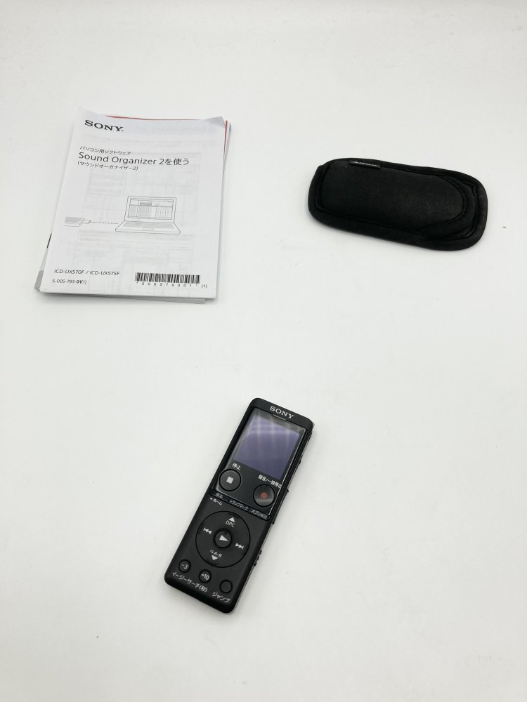 【中古 動くこと突きとめる済】 ソニー 集積回路リコーダー usb 4GB 薄型・軽さ/Sマイクロホン・取り合わせ 黒いこと ICD-UX570F B