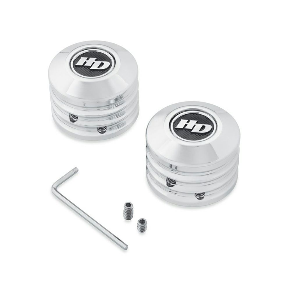 【43000062】ハーレー純正 フロントアクスルナットカバーDefiance Front Axle Nut Covers/M8ソフテイル|HARLEY-Life