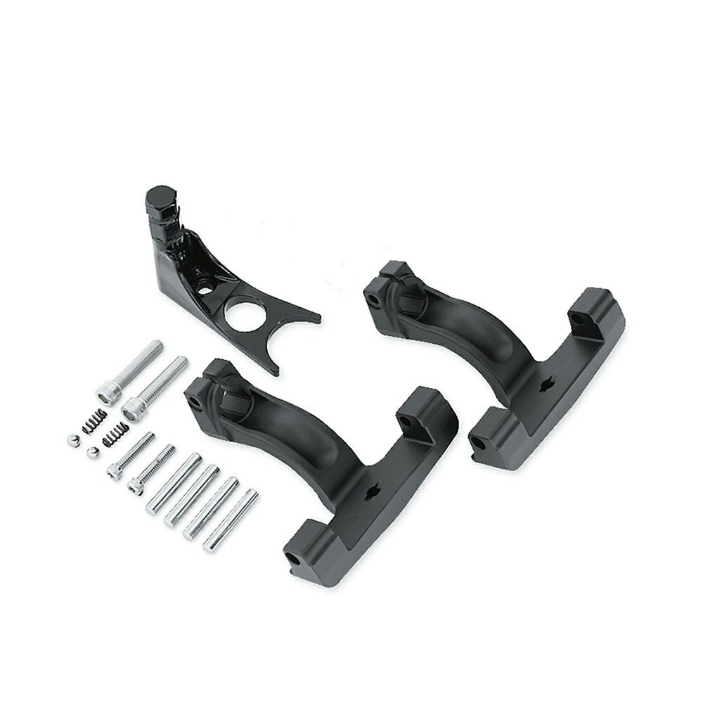 【50400-07A】ハーレー純正　パッセンジャーフットボードサポートキット 　ブラック Softail Passenger Footboard Support Kit／TCソフテイル