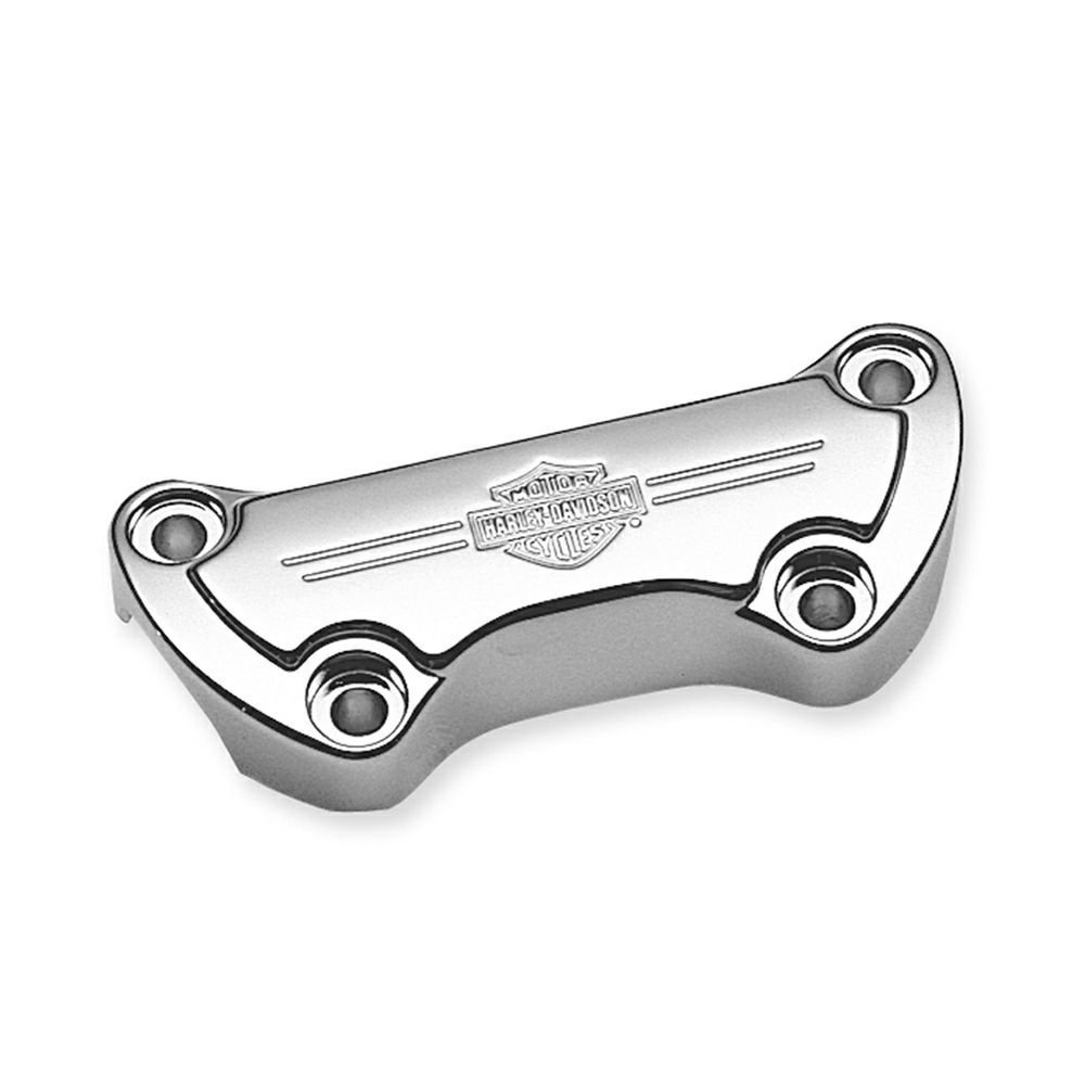 【56567-86B】ハーレー純正　カスタム・ハンドルバークランプ Bar & Shield Custom Handlebar Clamp／EVOソフテイル