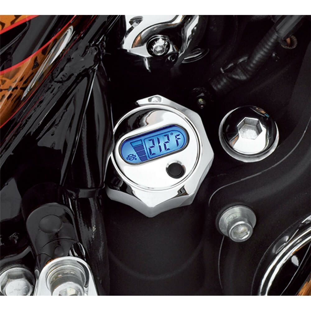 ハーレー純正 液晶油量油温計付オイルディップスティックOil Level and Temperature Dipstick with Lighted LCD Readout- Chrome/EVOツーリング/TCツーリングトライク