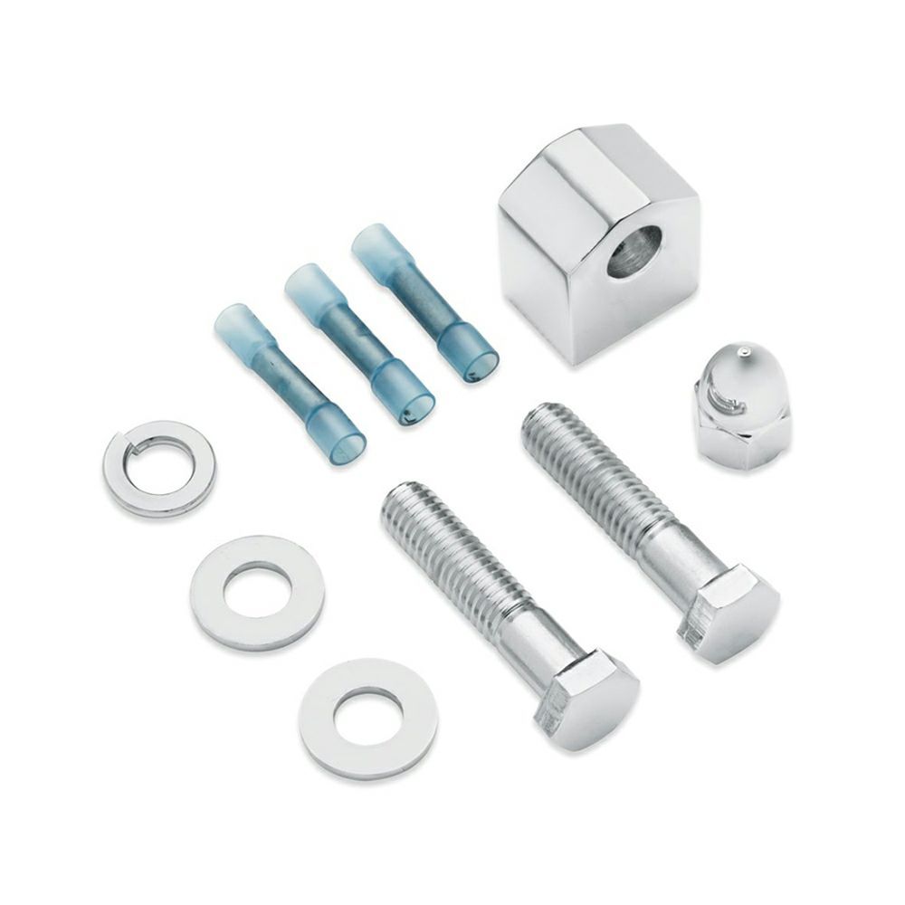 【68595-06】ハーレー純正　ヘッドライト取付金具 ブレット・ヘッドランプ用ショートマウント Bullet Headlamp Mounting System／EVOソフテイル／EVOダイナ／TCソフテイル／ダイナ／