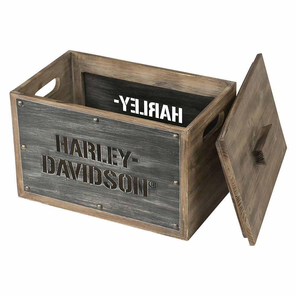 楽天市場】ハーレーダビッドソン ウッデンストレージボックス フタ付き