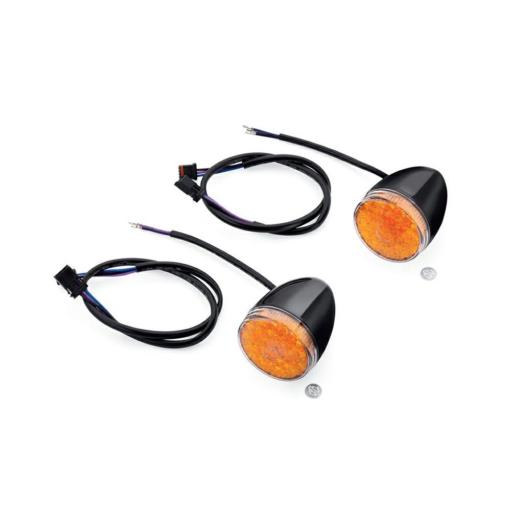 【67800479】ハーレー純正　LEDブレット・ターンシグナルキット　ブラック／アンバーレンズ LED Bullet Turn Signal Kit - Front／V-ROD／ストリート／スポーツスター／ダイナ／ 31,259円