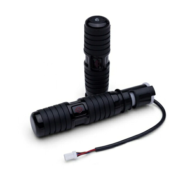 【 56100713 】ハーレー純正　カフナヒーテッドハンドグリップ　グロスブラック/Kahuna Heated HAND GRIPS ― Gloss Black