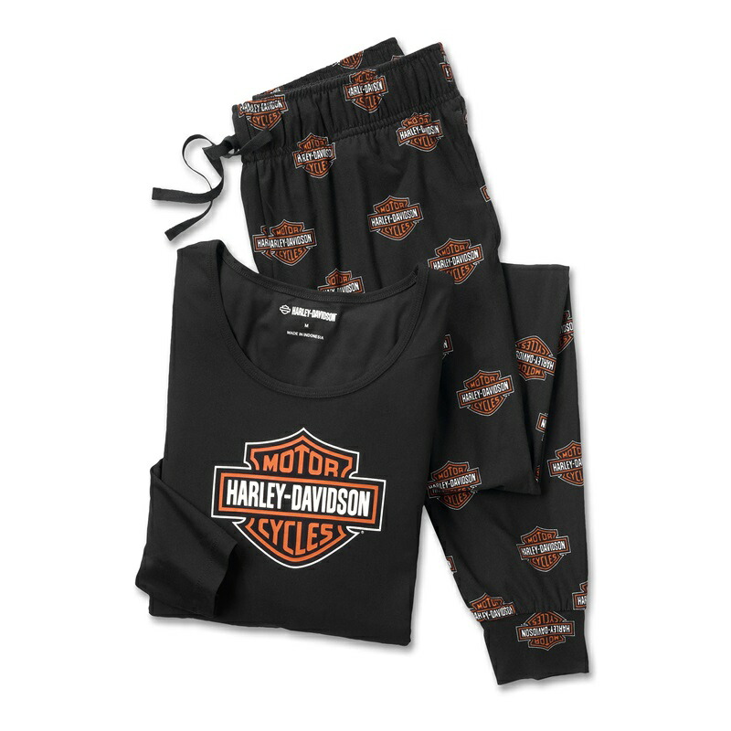 HARLEY-DAVIDSON 純正（ハーレーダビッドソン）ウィメンズ Bar & Shield 長袖パジャマセット_96159-25VW｜HARLEY-Life 8,621円