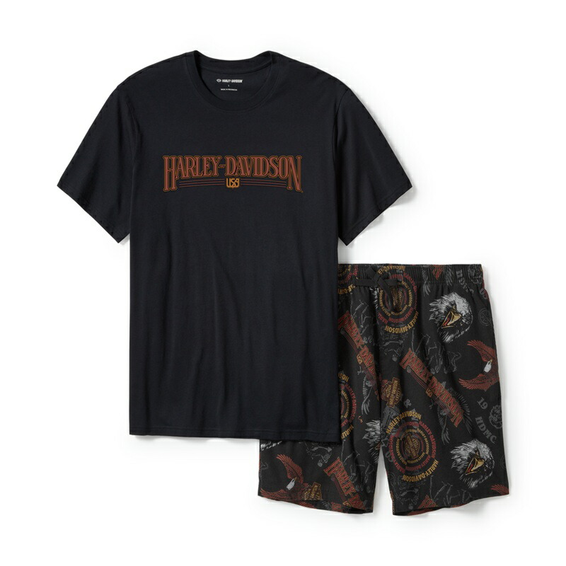 HARLEY-DAVIDSON 純正（ハーレーダビッドソン）メンズ イーグルパジャマショーツセット_96470-25VM