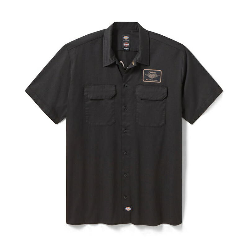 HARLEY-DAVIDSON 純正(ハーレーダビッドソン)メンズ Dickies x H-D ワークシャツブラック_96087-26VM|HARLEY-Life