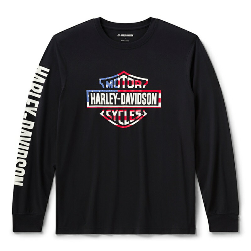HARLEY-DAVIDSON 完全無欠（ハーレーダビッドソン）メンズ スターズ＆ストライプス ロングスリーブシャツ_96178-26VM