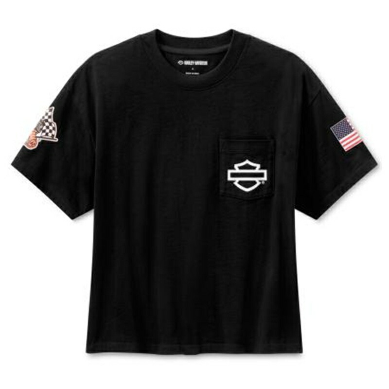HARLEY-DAVIDSON 純然たる（ハーレーダビッドソン）ウィメンズ 製造所 一ころ 愛好者御召しもの ボクシー 衣嚢 プルオーバー_96378-26VW