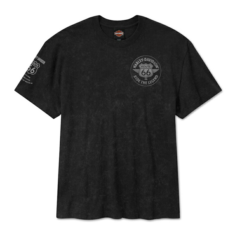 HARLEY-DAVIDSON 純然たる（ハーレーダビッドソン）メンズ 固定ディスク 伝達ルート66 レジェンダリー 半袖ティーシャツ_96808-26VM