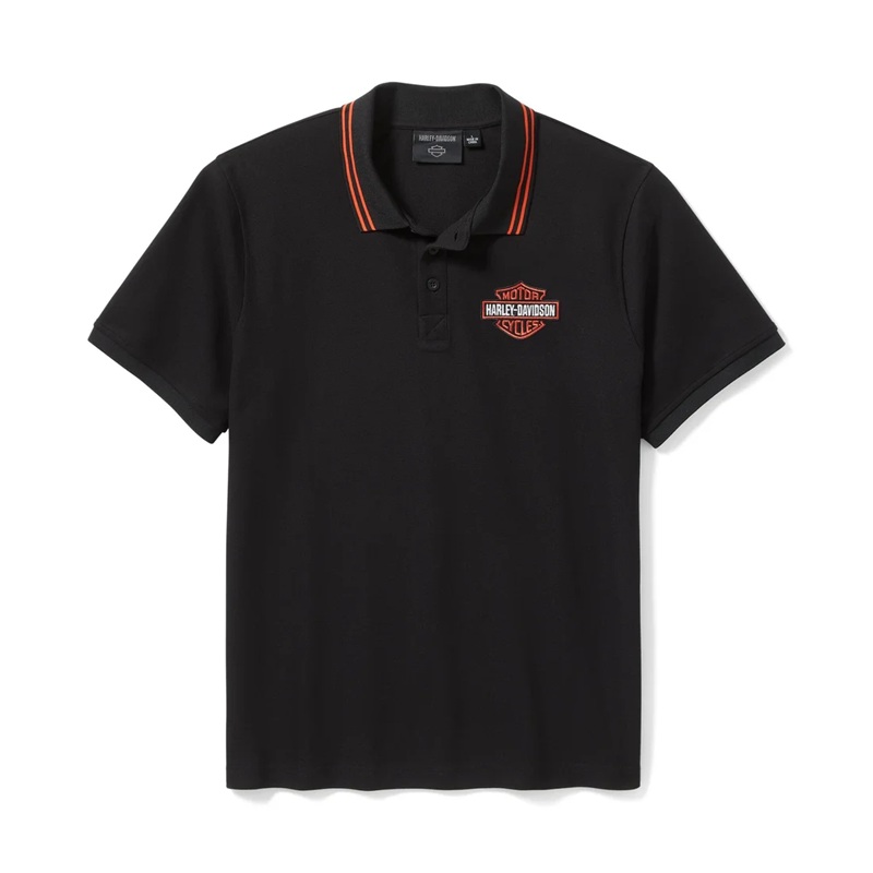 HARLEY-DAVIDSON 完全無欠（ハーレーダビッドソン）メンズ Bar \u0026 Shieldピケポロ_99252-25VM