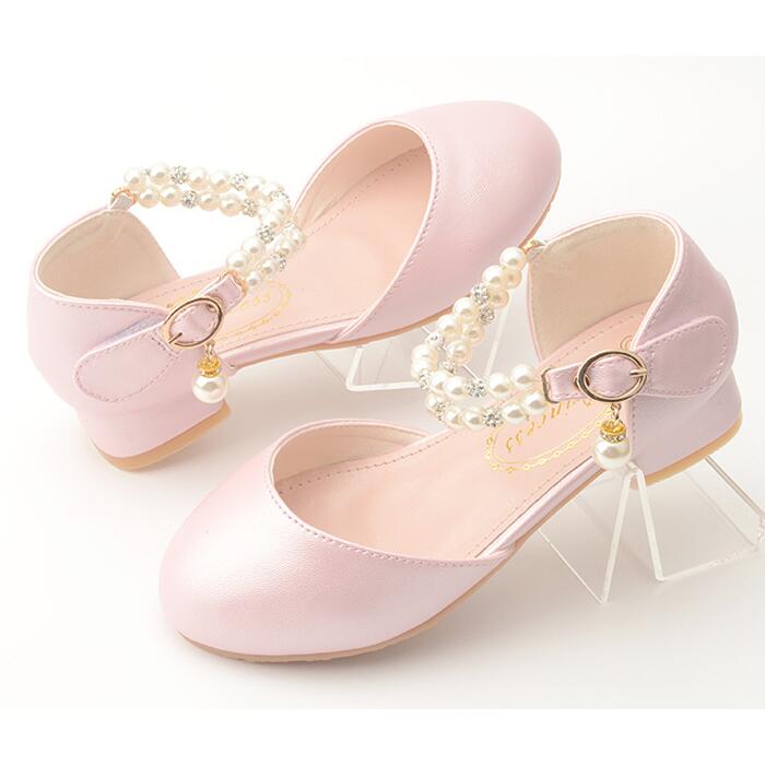 送料無料 フォーマルシューズ 子供 おしゃれ ピアノ発表会靴 女の子 白 子供フォーマル靴