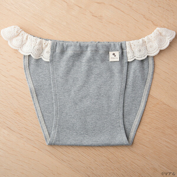 かわいい マアル オーガニックコットン 新月ショーツ フライス オーガニック コットン インナー ふんどし 下着 レディース ショーツ 敏感肌 パンツ 綿100 日本製 灰色 生地 肌着 コットンショーツ 婦人 女性用 フェアトレード レース 可愛い M便 1 3