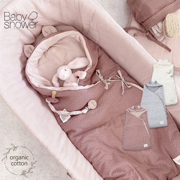 BabyShower オーガニックコットン エンジェルおくるみBAMBI | オーガニック コットン 綿 ナチュラル ギフト プレゼント 出産祝い ベビー 赤ちゃん ベビーカー フットマフ ベビーカーシート画像