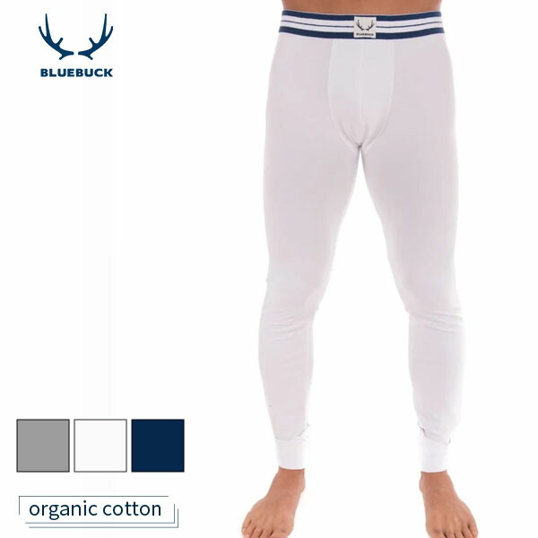 BLUEBUCK 【SALE／10%OFF】オーガニックコットン メンズアンダーパンツ CLASSIC | オーガニック コットン 綿 レギンス スタイリッシュ ギフト プレゼント 誕生日 父の日 ももひき 男性下着 インナーパンツ ロング 敏感肌 スパッツ タイツ「セール」 [M便 1/1]