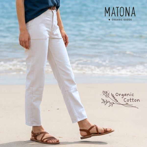 MATONA 【SALE／10%OFF】 オーガニックコットン ユーティリティパンツ | オーガニック コットン 綿100% 大人 レディース デニム ナチュラル カジュアル ファッション おしゃれ ギフト プレゼント 敏感肌「セール」
