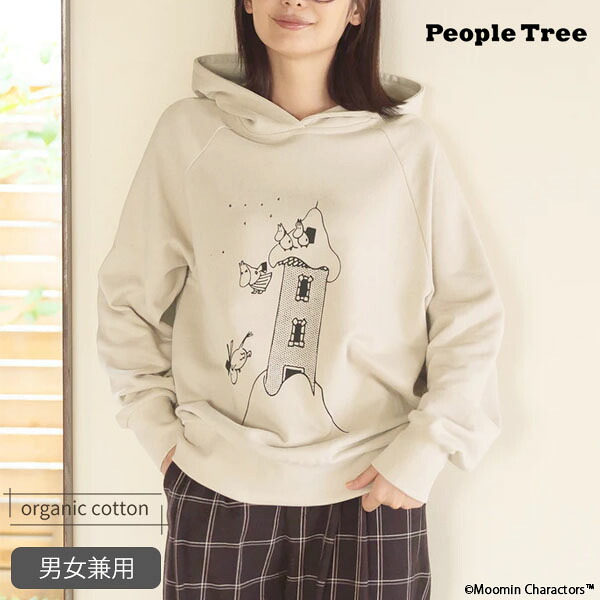 PeopleTree オーガニックコットン ムーミン ユニセックス裏毛フーディー・雪にダイブするムーミンファミリー | オーガニック コットン 綿 ナチュラル フェアトレード ピープルツリー パーカー メンズ レディース ユニセックス 大きめ ゆったり ムーミン カジュアル｜ハーモネイチャー　店 11,396円