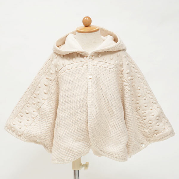 オーガニックコットンニット ベイビー お返し オーガニックコットン ポップコーンマント お返し コットン プレゼント ベビー服 ナチュラル 出産祝い ケープ マント ベビー 服 Cofucu ケープ 贅沢なベビーマント 敏感肌 ベイビー 生地 子供服 ギフト ベビー服 ベビー