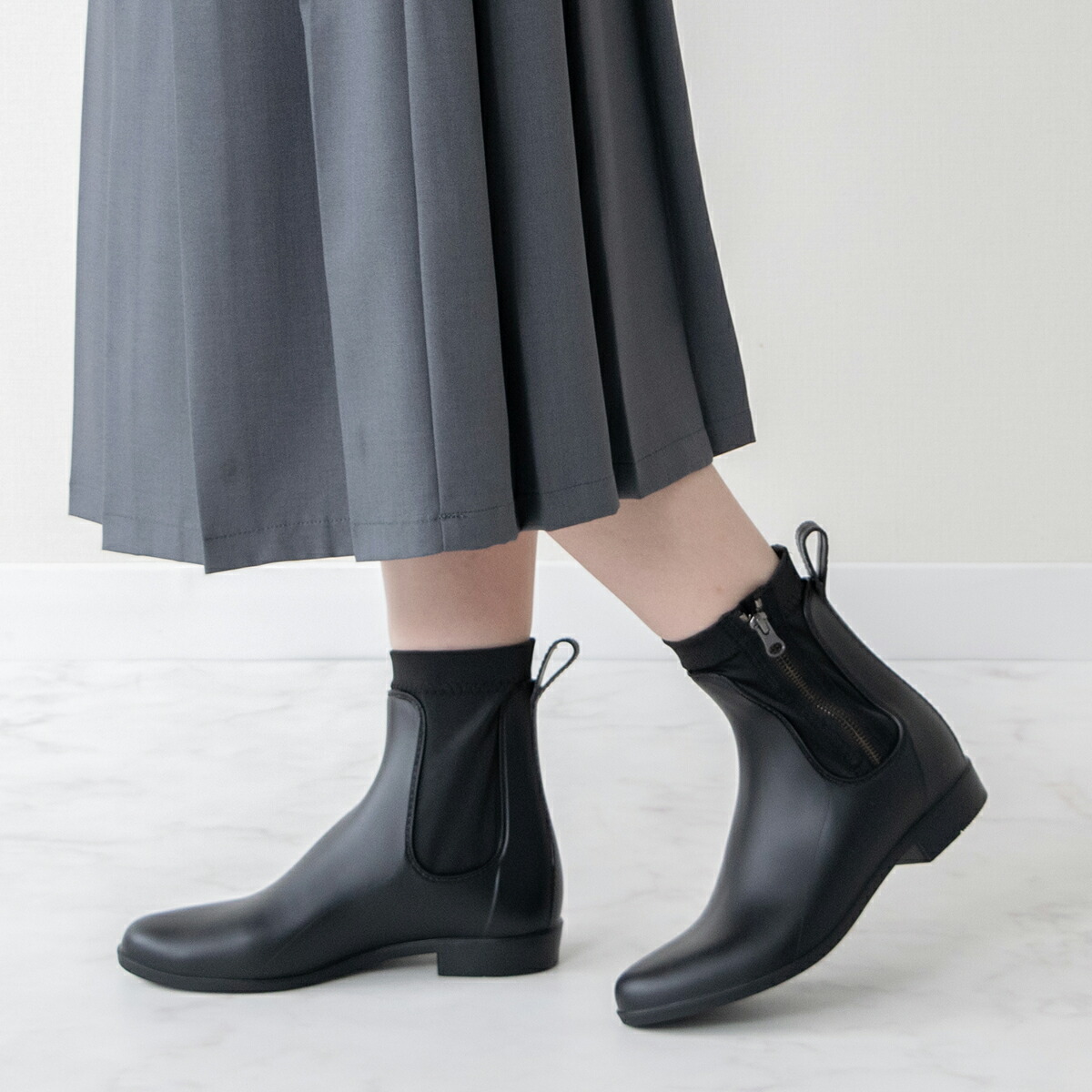 Bridget Birkin サイドジップレインブーツ