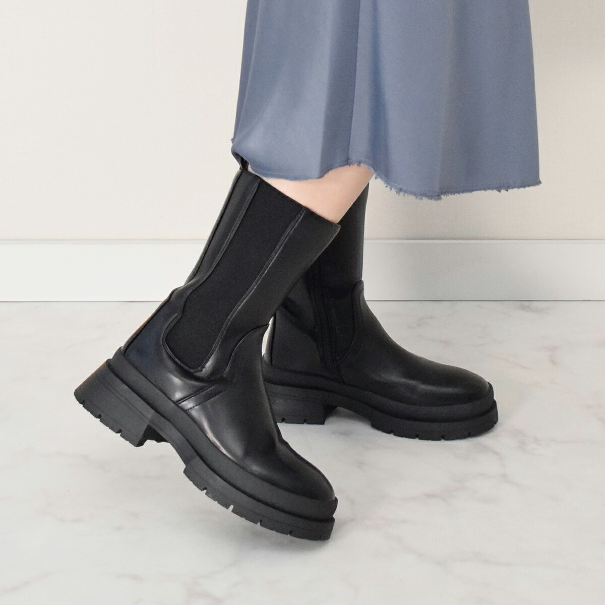 Bridget Birkin モールドサイドゴアショートブーツ